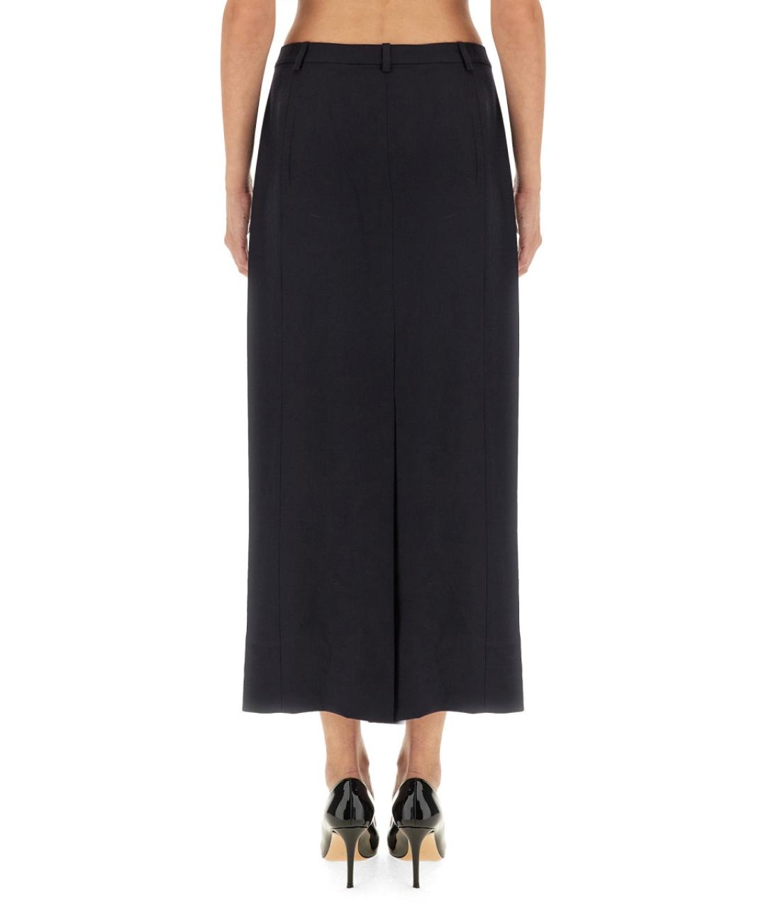 THEORY Синяя шерстяная юбка миди, фото 4