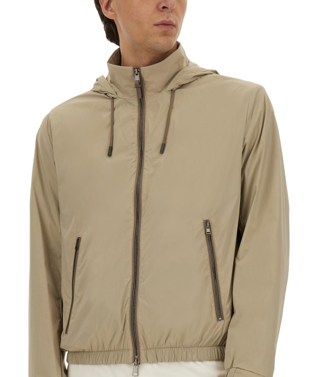 HUGO BOSS Бежевая полиамидовая куртка, фото 4