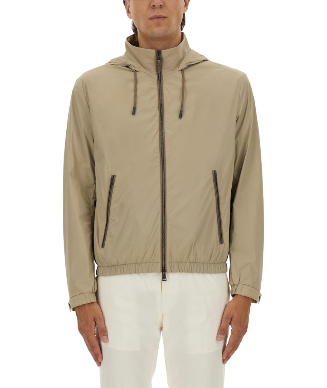 HUGO BOSS Бежевая полиамидовая куртка, фото 5