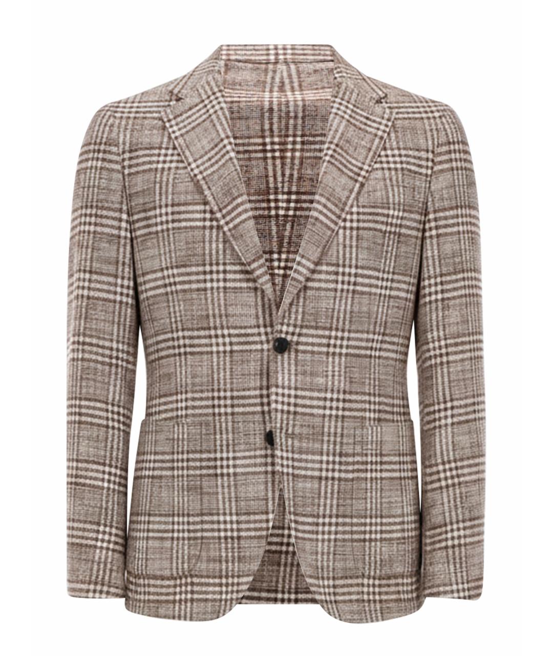 HUGO BOSS Коричневый шерстяной пиджак, фото 1