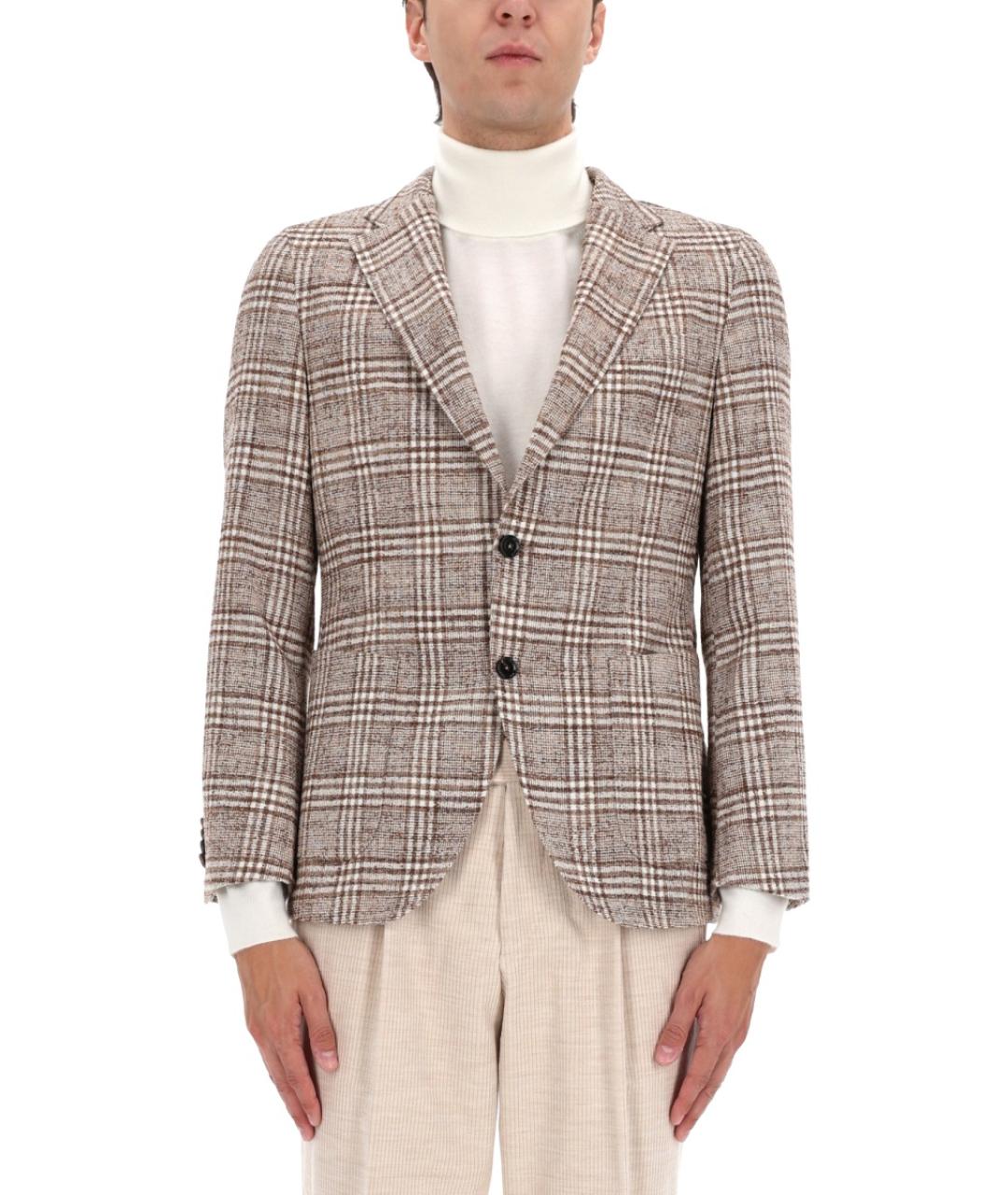 HUGO BOSS Коричневый шерстяной пиджак, фото 4