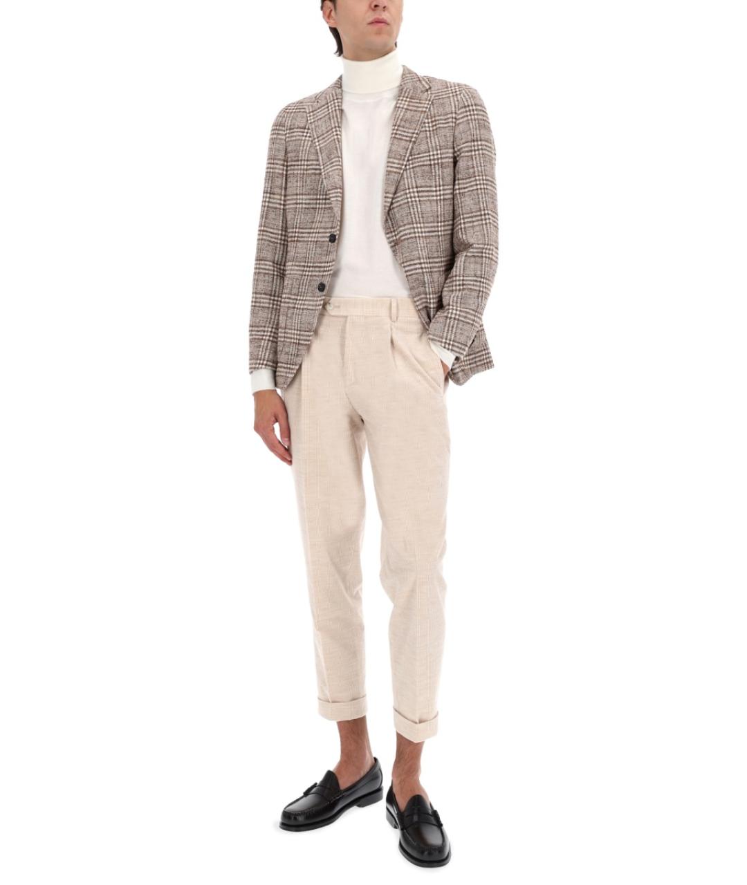 HUGO BOSS Коричневый шерстяной пиджак, фото 2