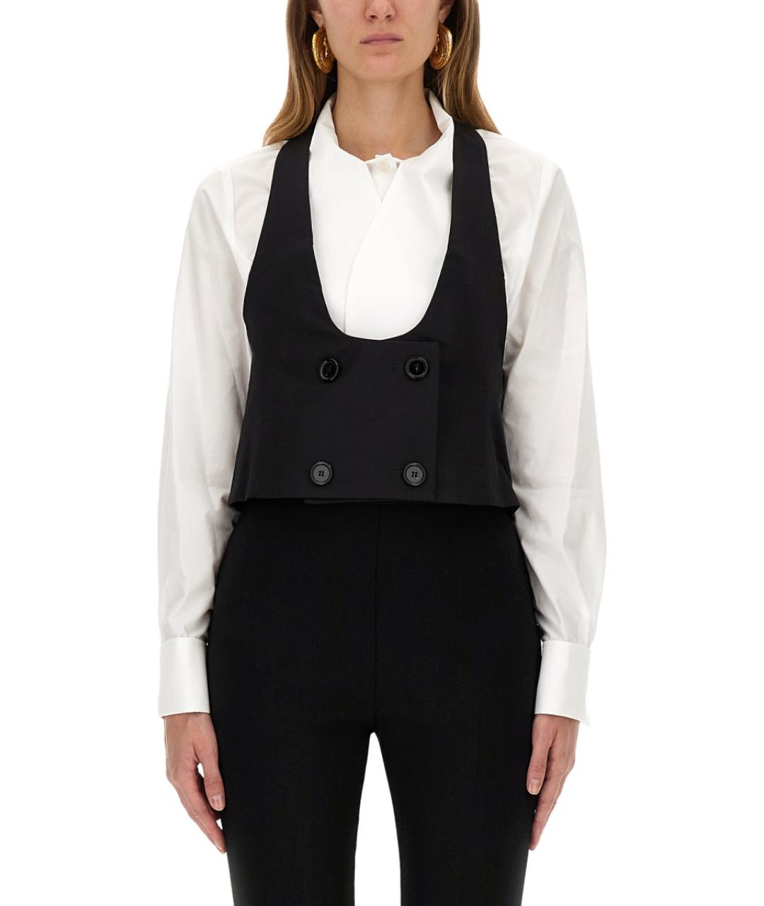 NINA RICCI Черный хлопковый жилет, фото 5