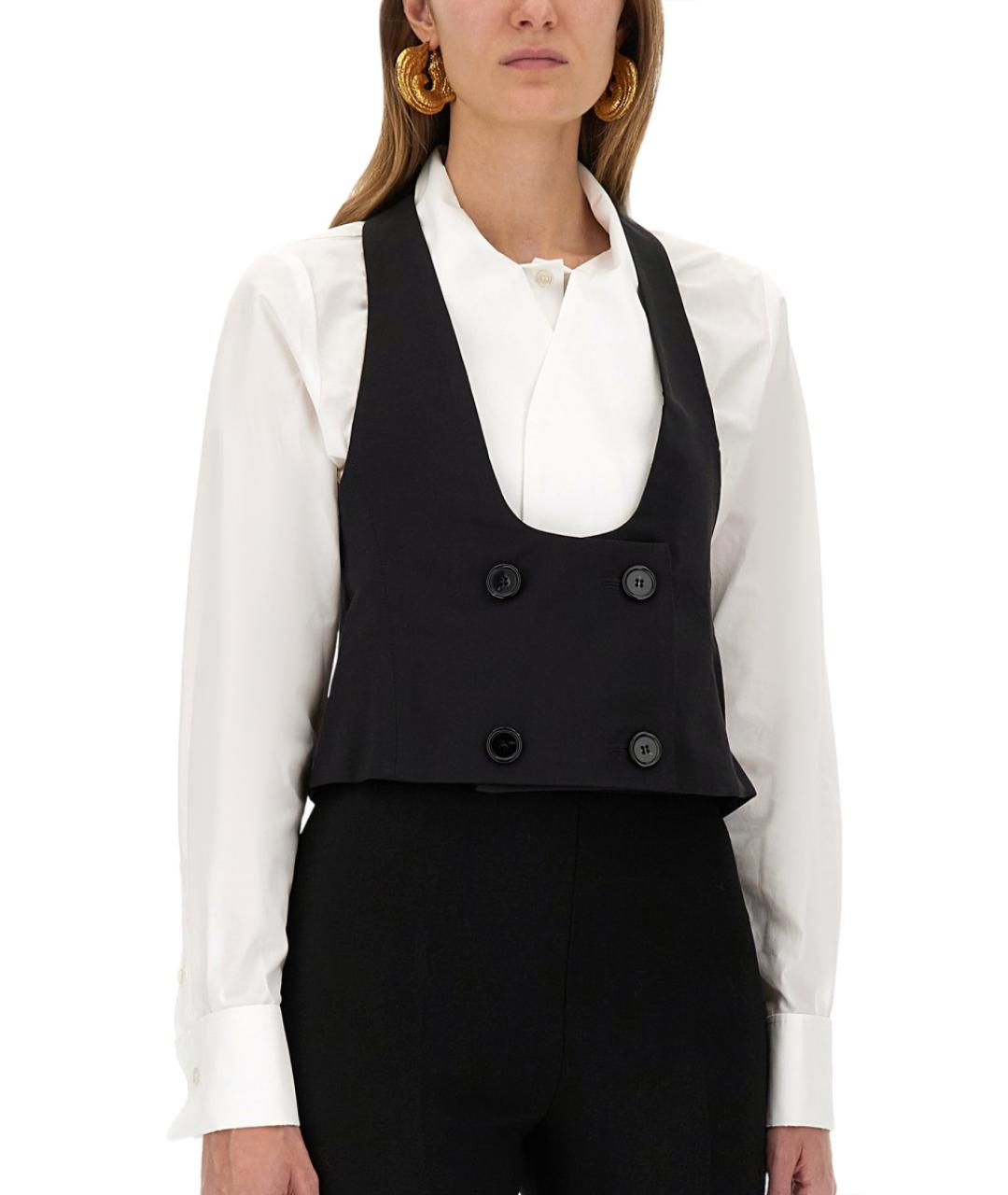 NINA RICCI Черный хлопковый жилет, фото 4