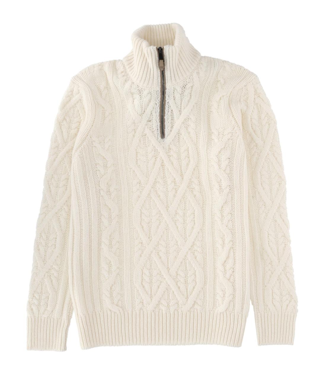 HUGO BOSS Белый шерстяной джемпер / свитер, фото 1