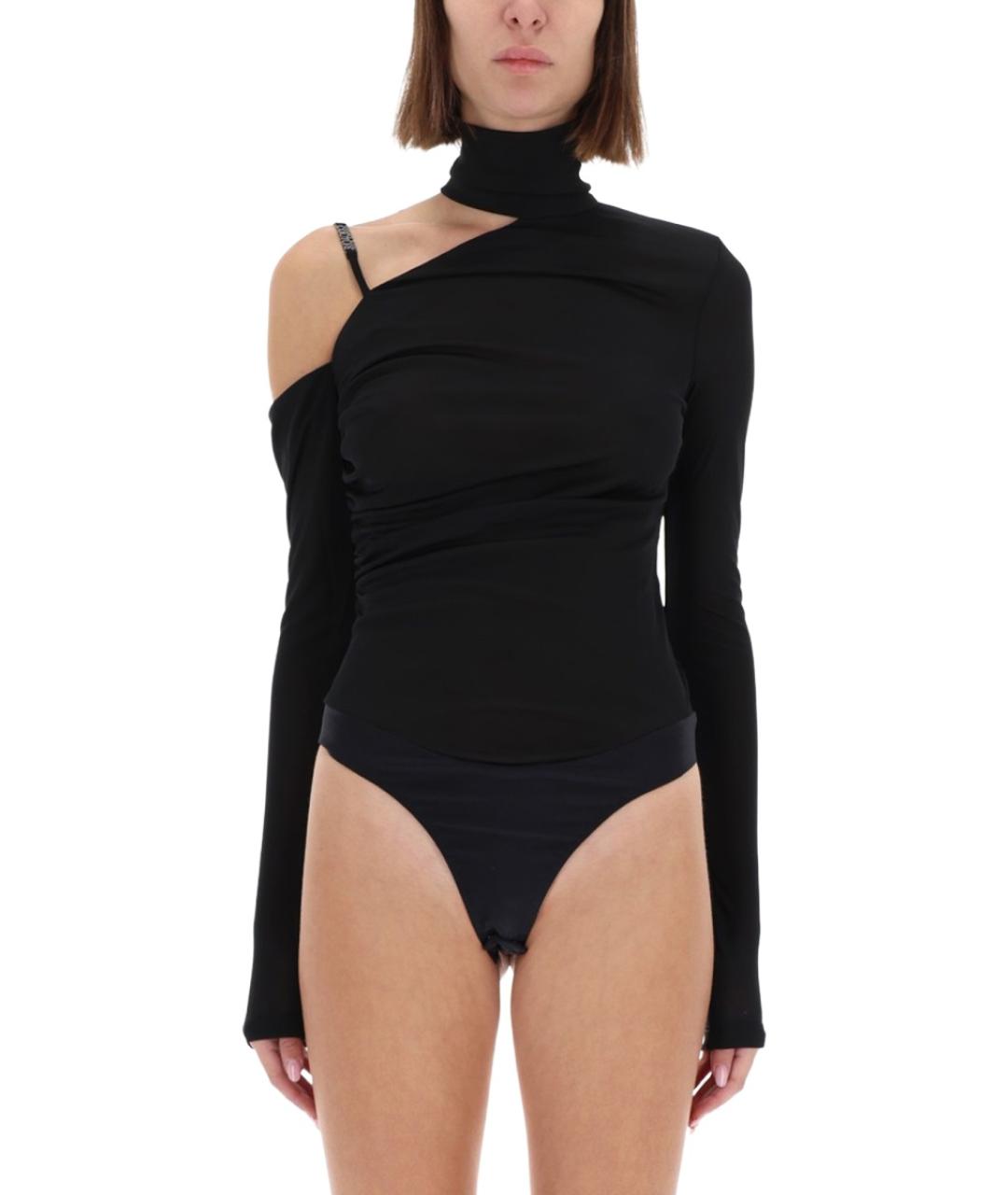 VERSACE JEANS COUTURE Черное полиэстеровое боди, фото 2