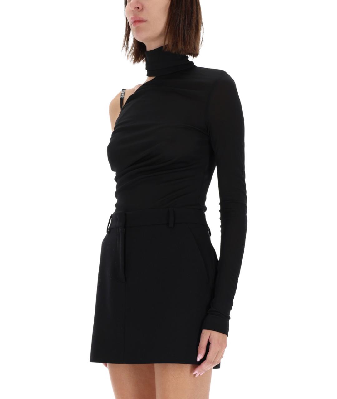 VERSACE JEANS COUTURE Черное полиэстеровое боди, фото 5