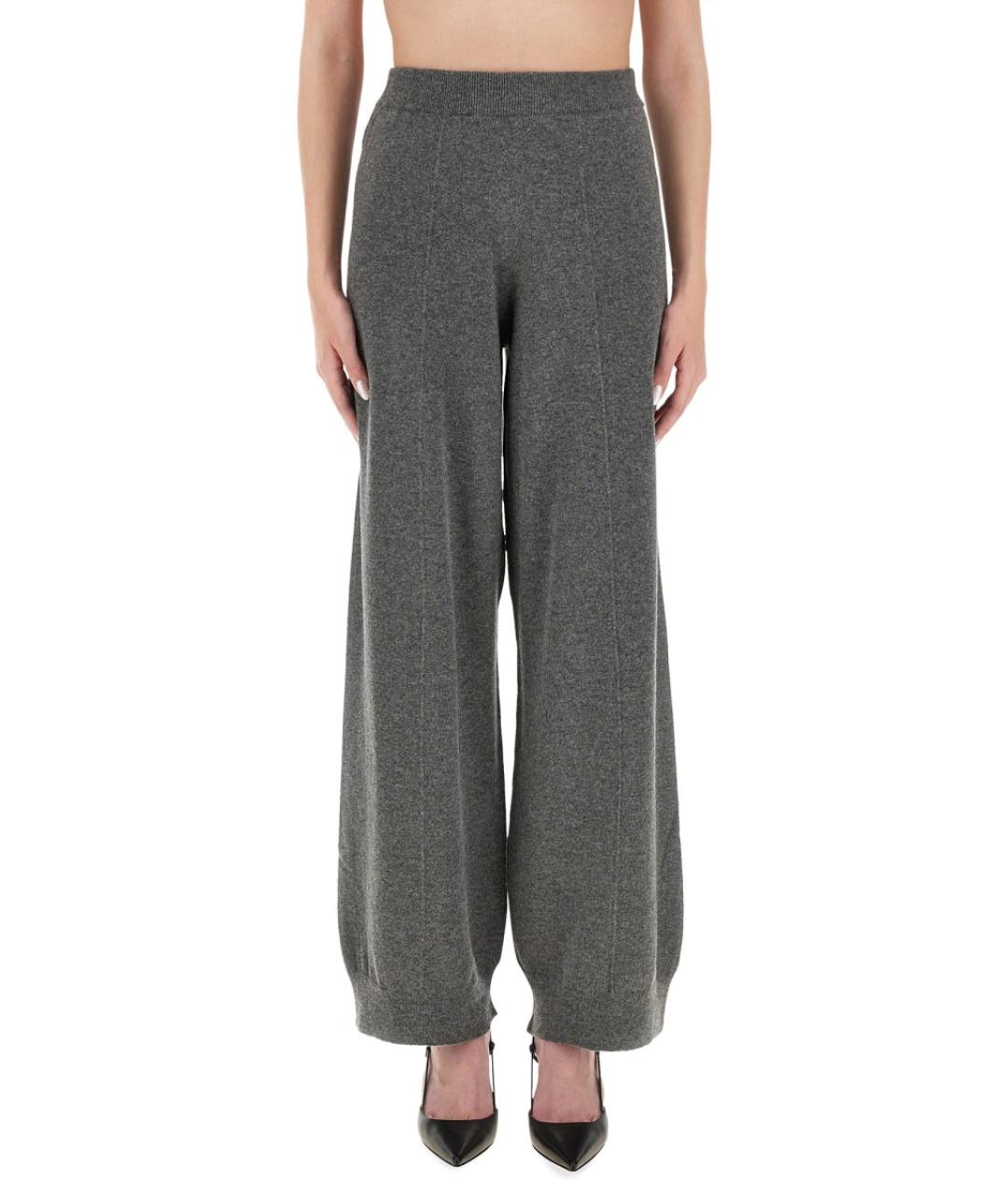 FABIANA FILIPPI Серые шерстяные прямые брюки, фото 5