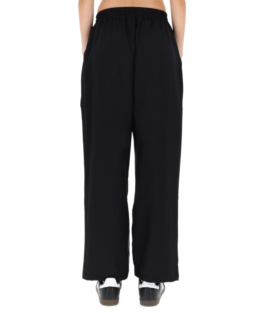 Y-3 Черные полиэстеровые прямые брюки, фото 4