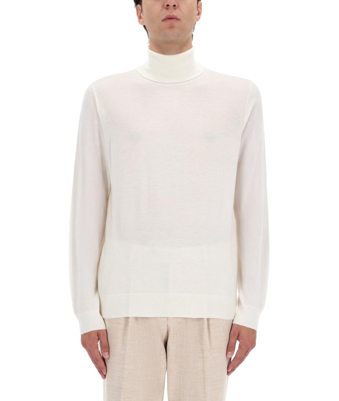 HUGO BOSS Белый кашемировый джемпер / свитер, фото 4