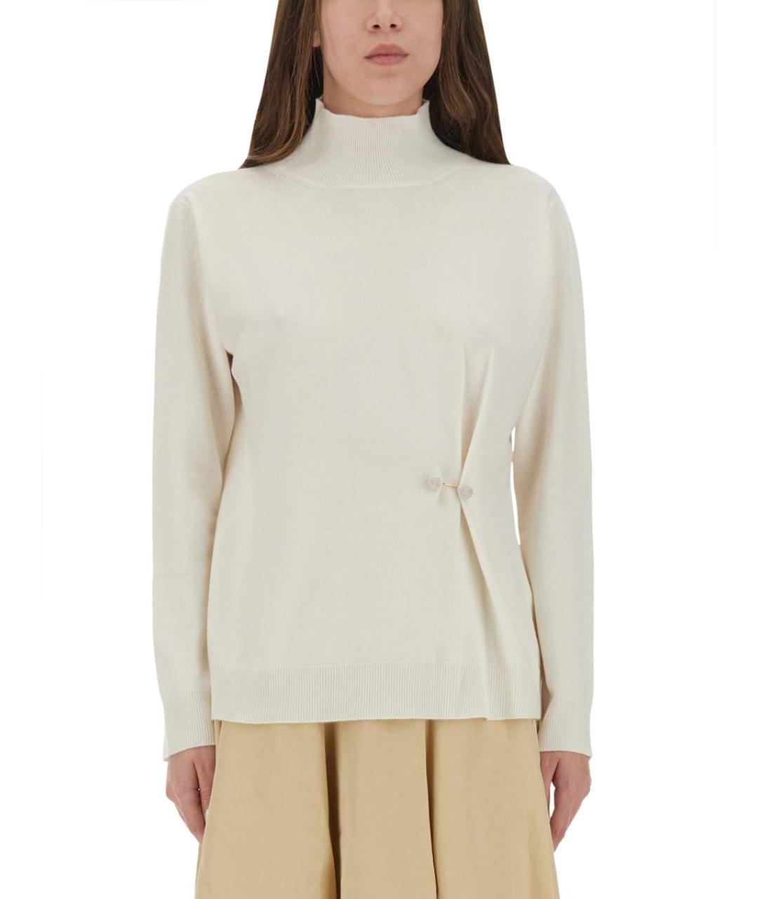 FABIANA FILIPPI Белый шерстяной джемпер / свитер, фото 5