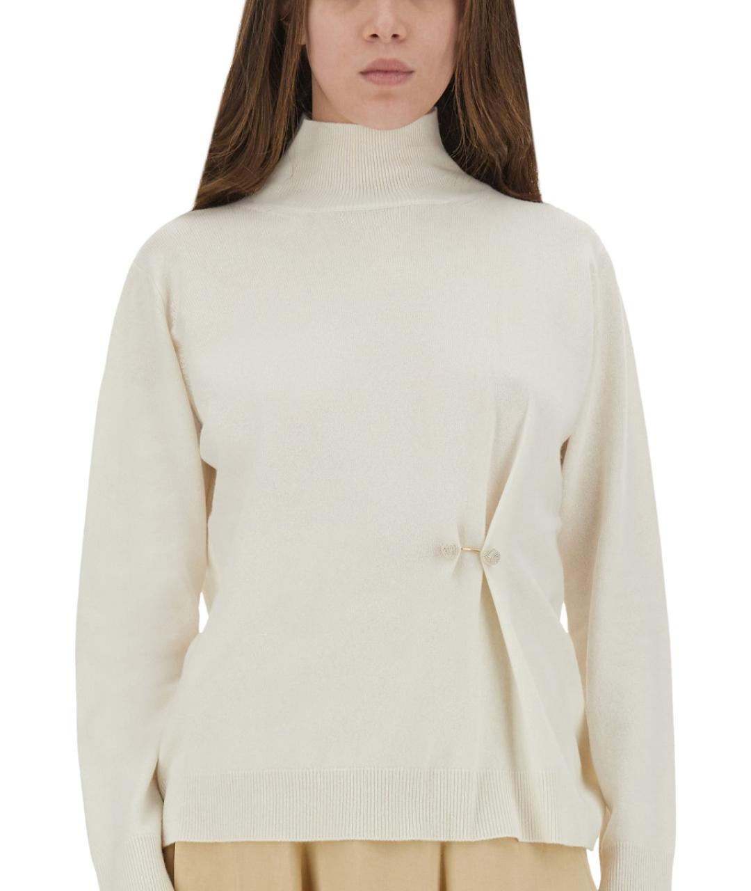 FABIANA FILIPPI Белый шерстяной джемпер / свитер, фото 4