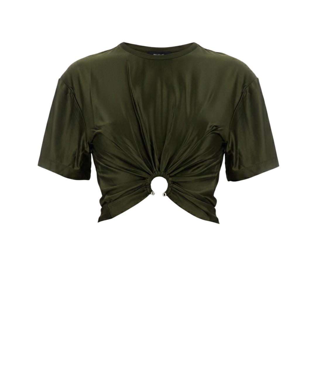 PACO RABANNE Зеленая вискозная футболка, фото 1