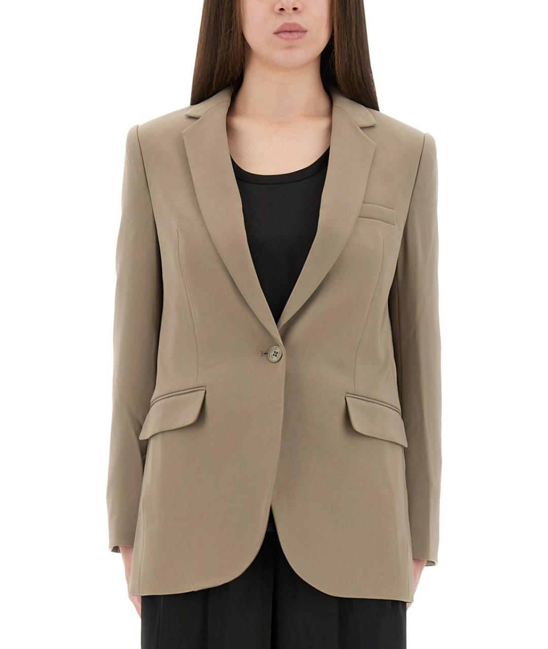 MICHAEL KORS Бежевый полиэстеровый жакет/пиджак, фото 5