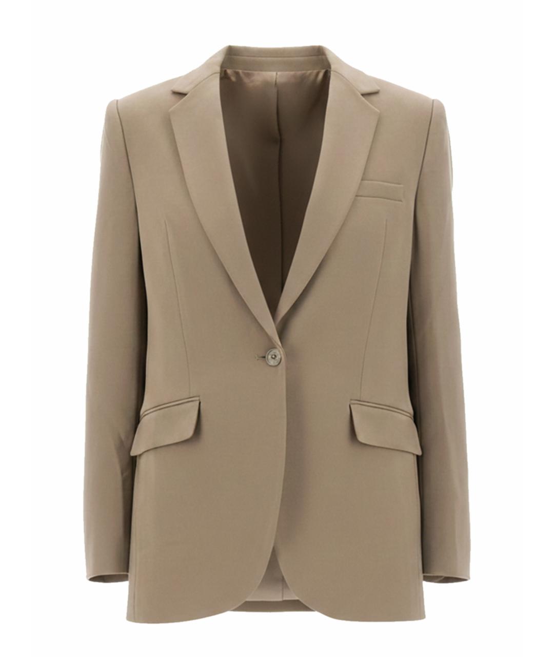 MICHAEL KORS Бежевый полиэстеровый жакет/пиджак, фото 1