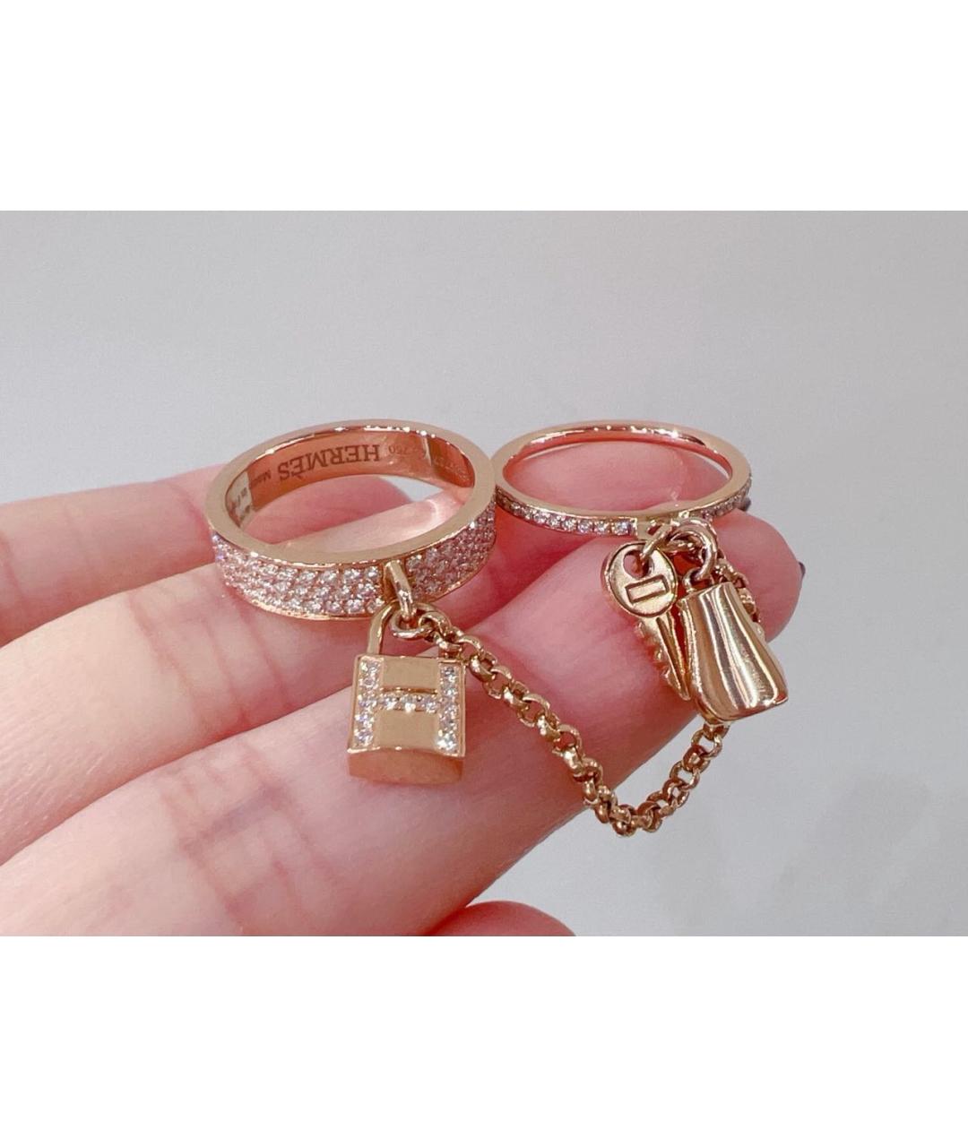 HERMES Розовое кольцо из розового золота, фото 2