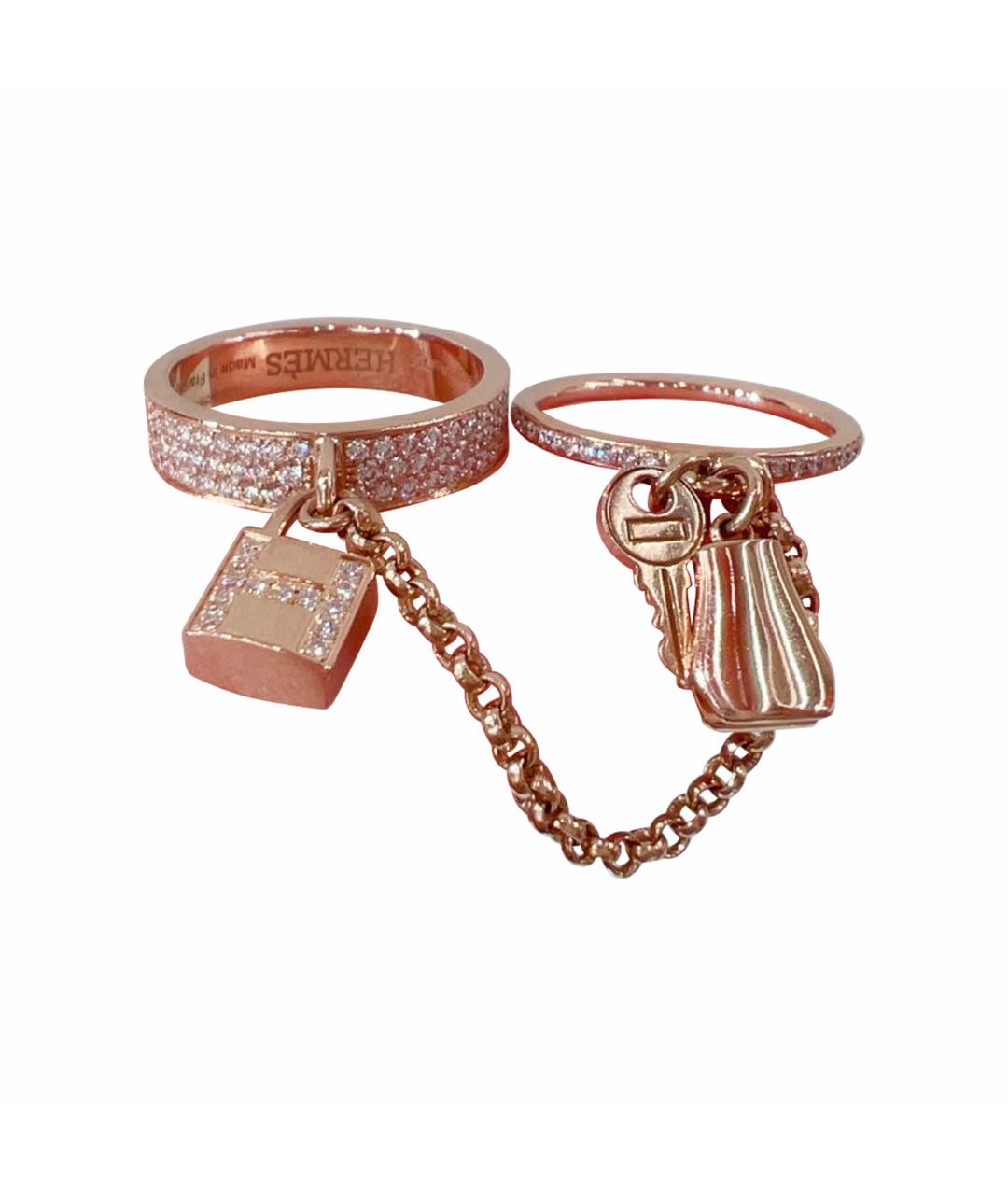 HERMES Розовое кольцо из розового золота, фото 1