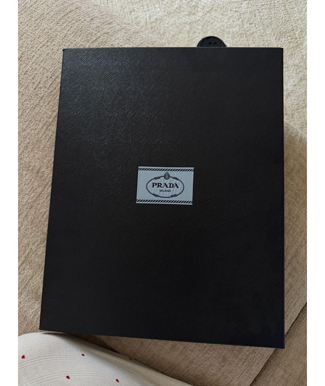 PRADA Темно-синие хлопко-эластановые повседневные брюки, фото 5