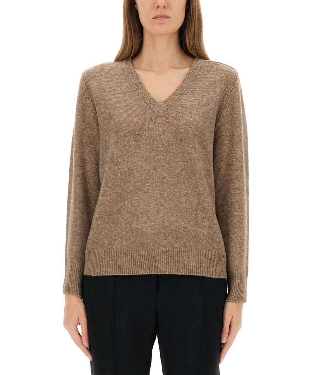 ASPESI Бежевый шерстяной джемпер / свитер, фото 5