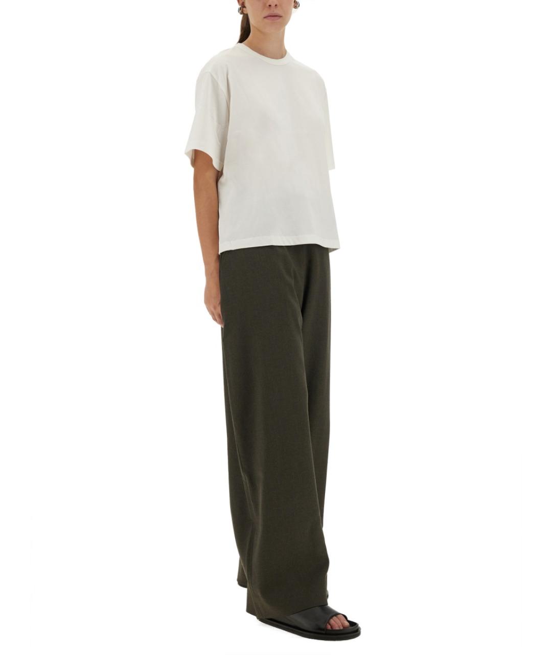 STUDIO NICHOLSON Белая хлопковая футболка, фото 2