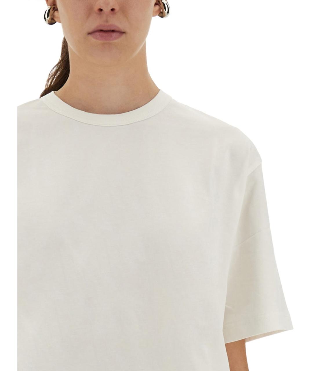 STUDIO NICHOLSON Белая хлопковая футболка, фото 4