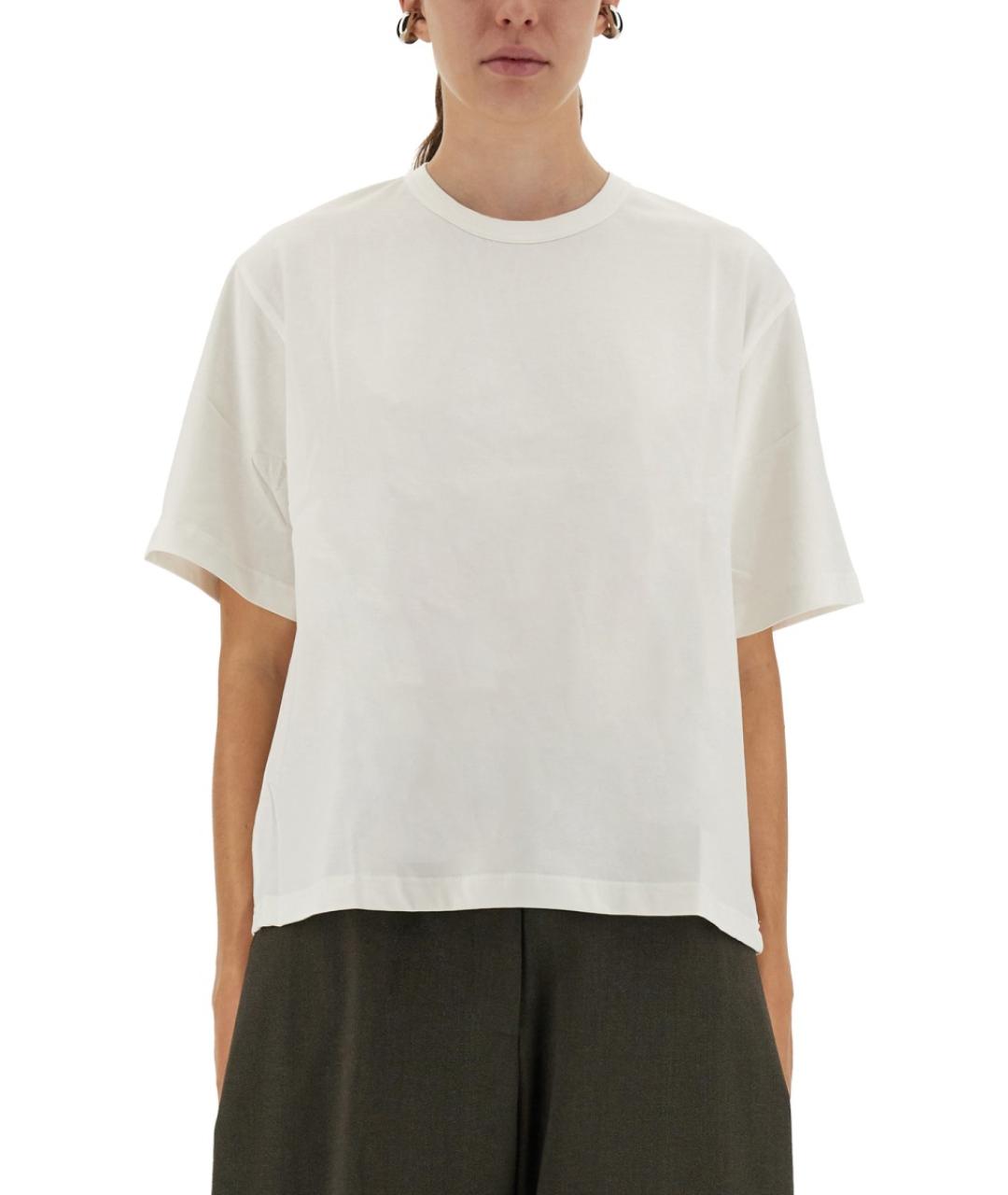 STUDIO NICHOLSON Белая хлопковая футболка, фото 5
