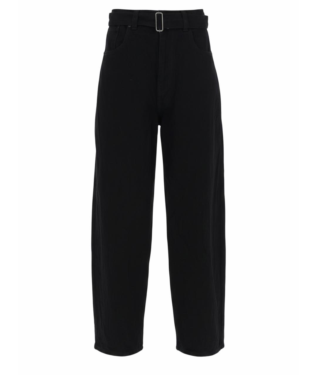 STUDIO NICHOLSON Черные хлопковые прямые брюки, фото 1