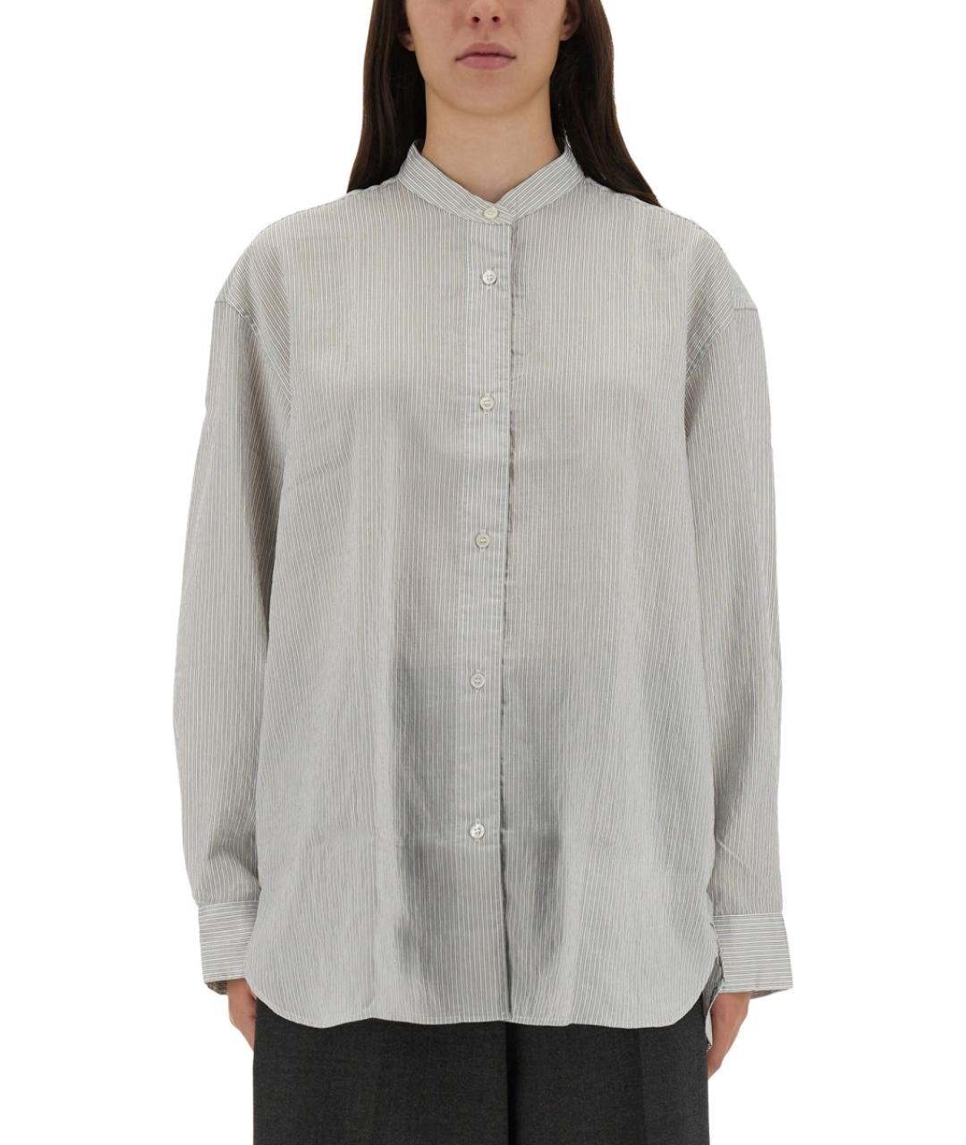 STUDIO NICHOLSON Белая полиамидовая рубашка, фото 5