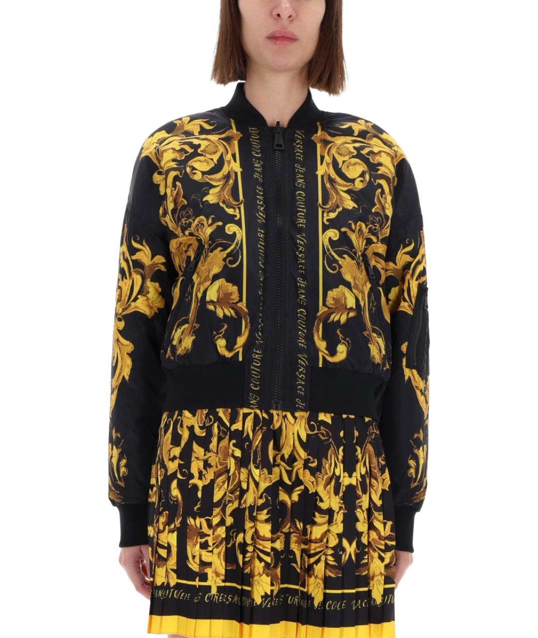 VERSACE JEANS COUTURE Черная полиэстеровая куртка, фото 5