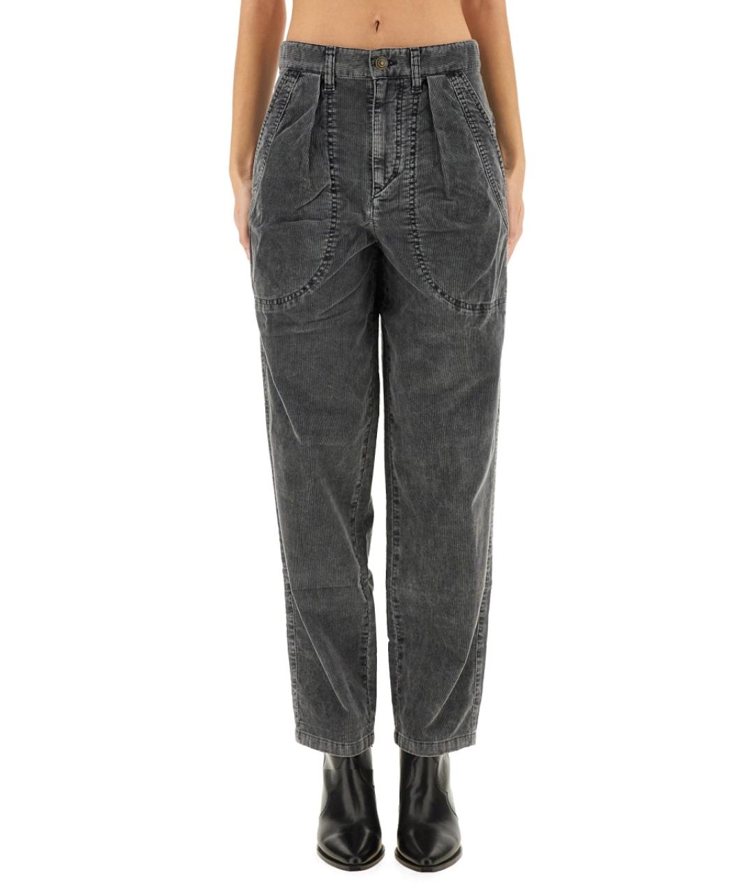 ISABEL MARANT ETOILE Черные хлопковые прямые джинсы, фото 1