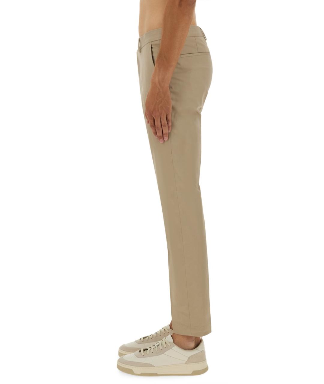 HUGO BOSS Бежевые хлопковые повседневные брюки, фото 4