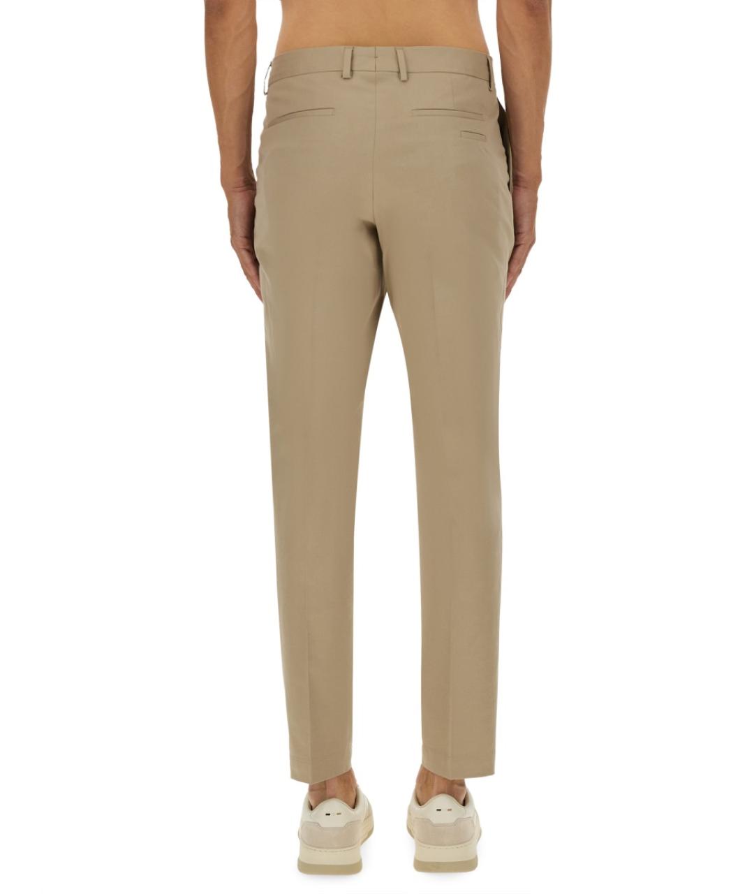 HUGO BOSS Бежевые хлопковые повседневные брюки, фото 3