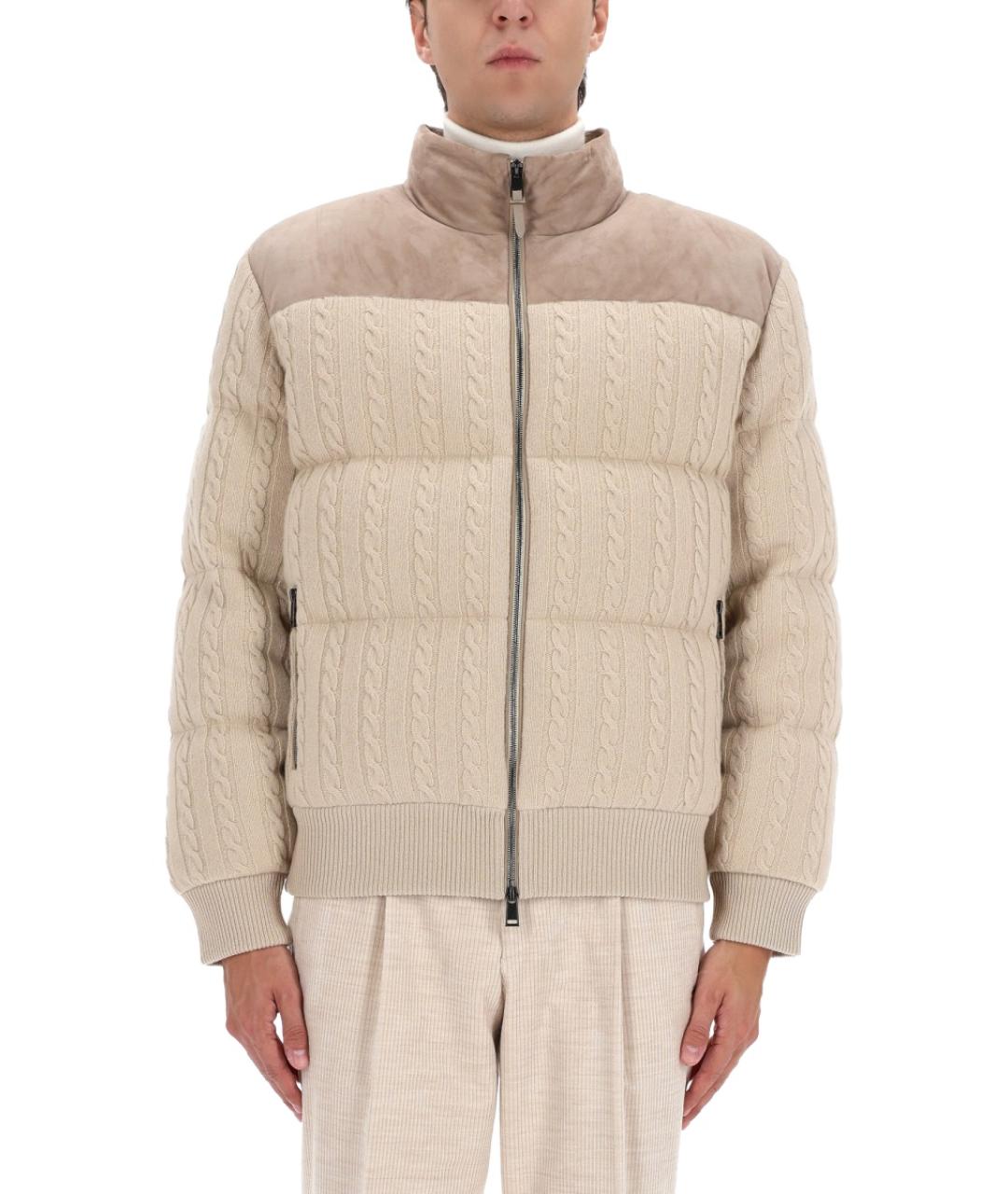 HUGO BOSS Бежевый шерстяной пуховик, фото 4