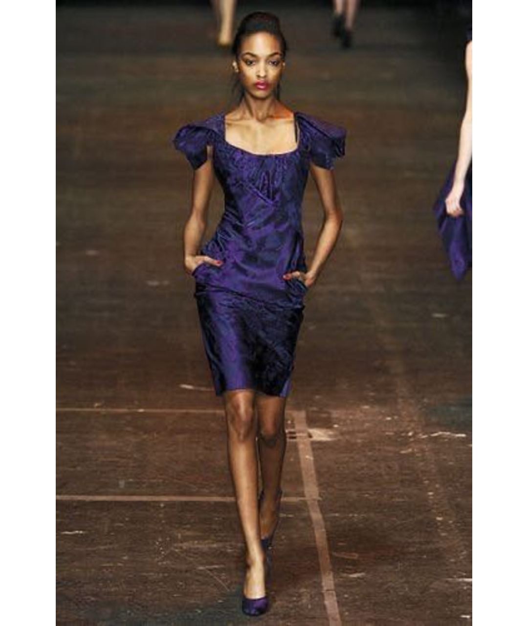 VIVIENNE WESTWOOD Фиолетовое вискозное повседневное платье, фото 5
