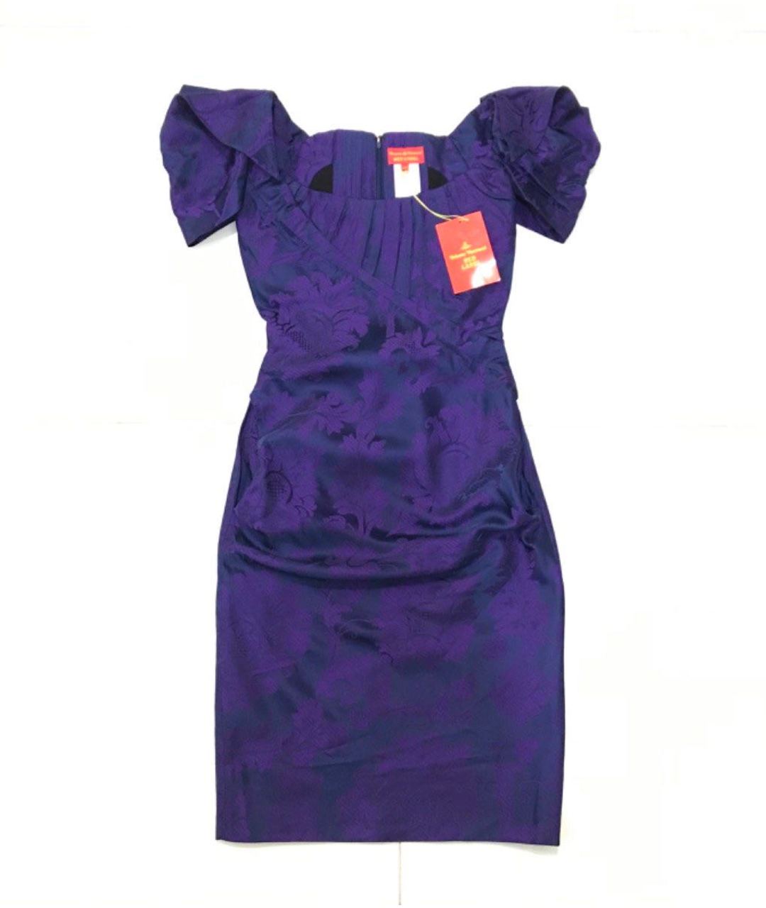 VIVIENNE WESTWOOD Фиолетовое вискозное повседневное платье, фото 2