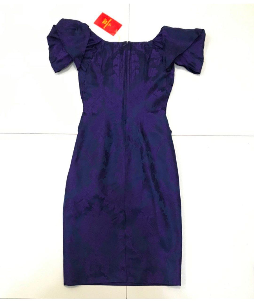 VIVIENNE WESTWOOD Фиолетовое вискозное повседневное платье, фото 3