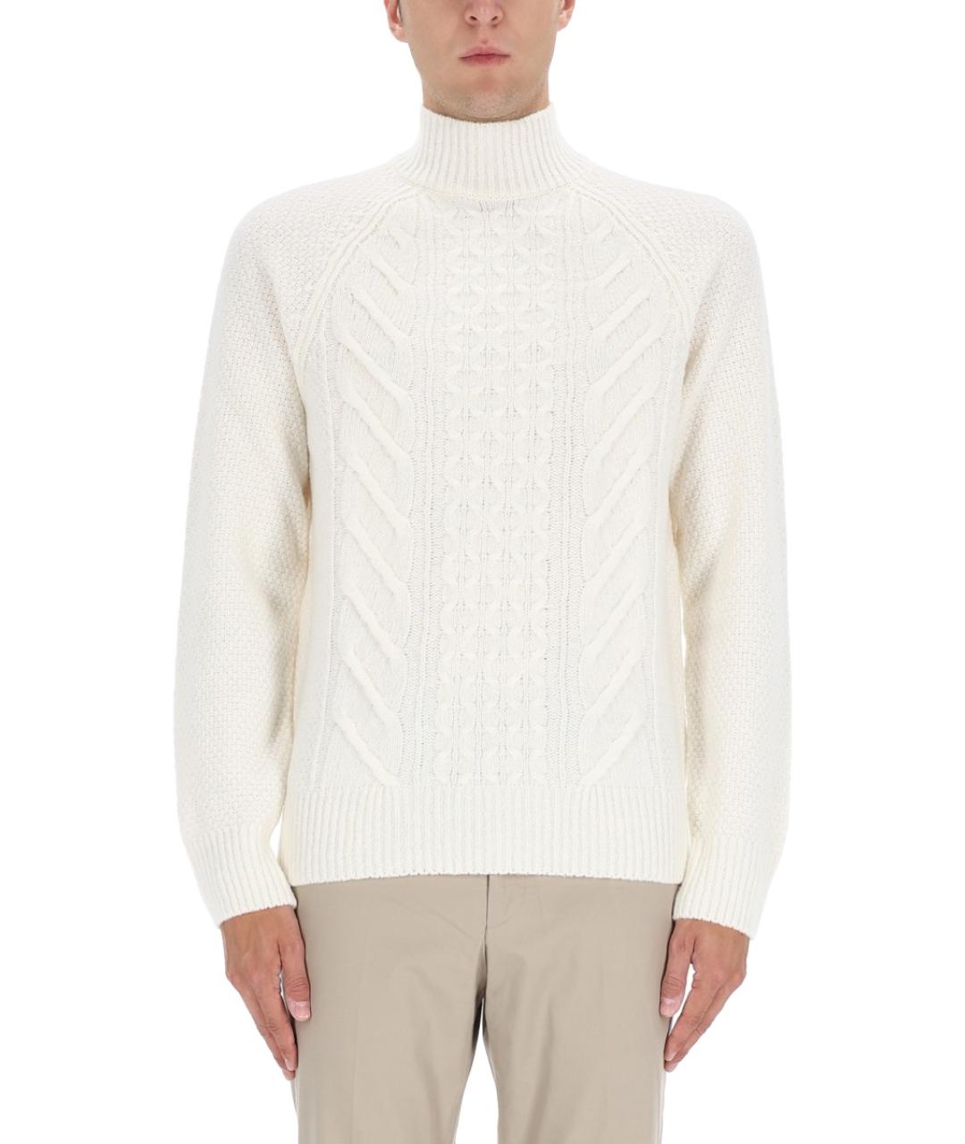 HUGO BOSS Белый шерстяной джемпер / свитер, фото 5