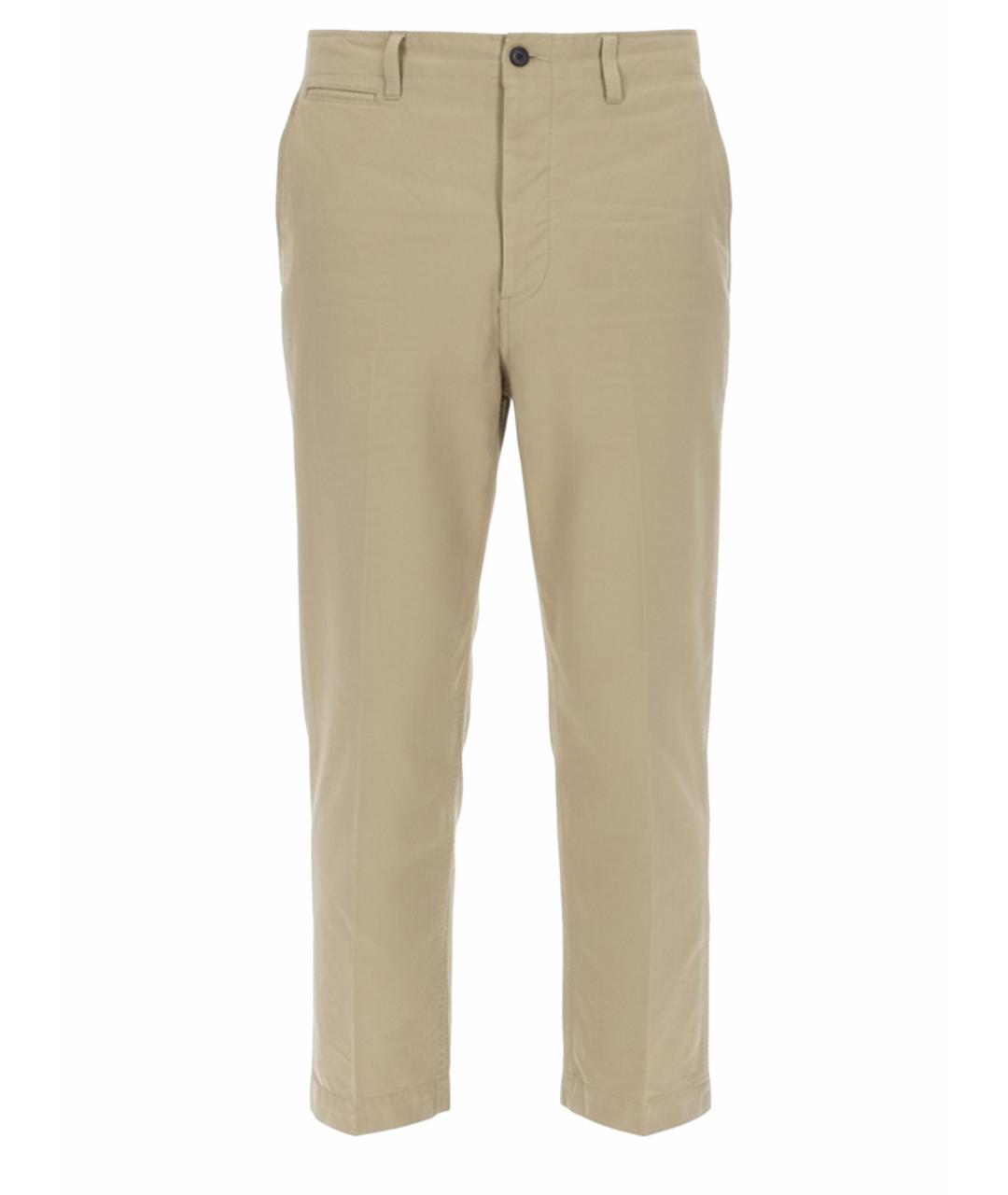 VISVIM Бежевые хлопковые повседневные брюки, фото 1