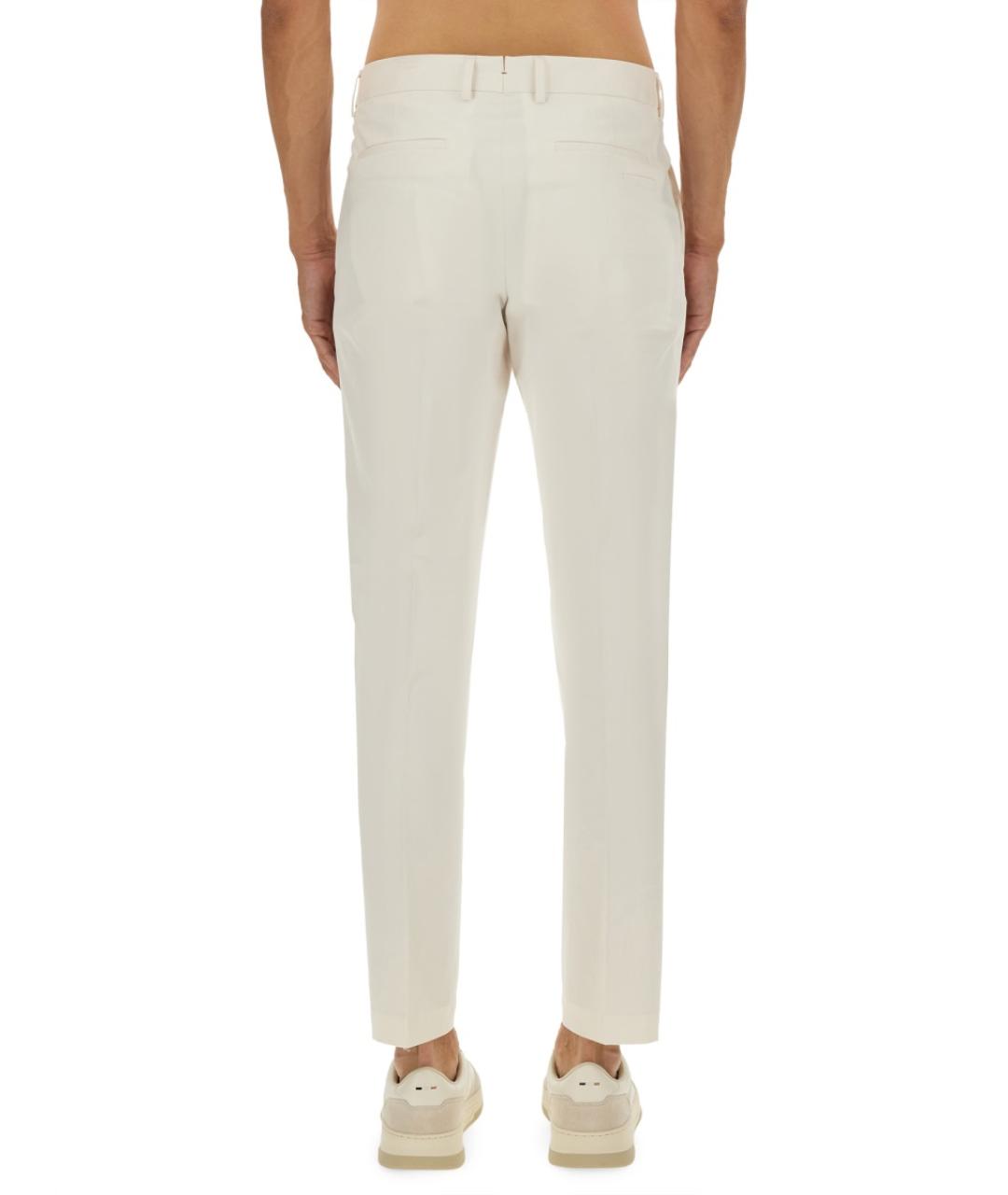 HUGO BOSS Белые хлопковые повседневные брюки, фото 3