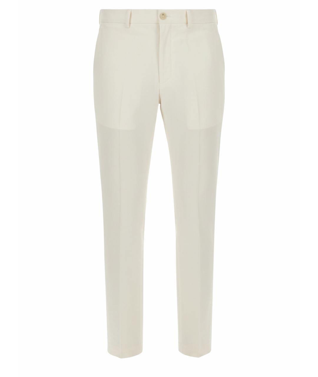 HUGO BOSS Белые хлопковые повседневные брюки, фото 1