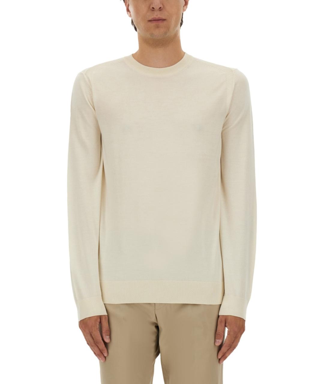 HUGO BOSS Белый шерстяной джемпер / свитер, фото 5