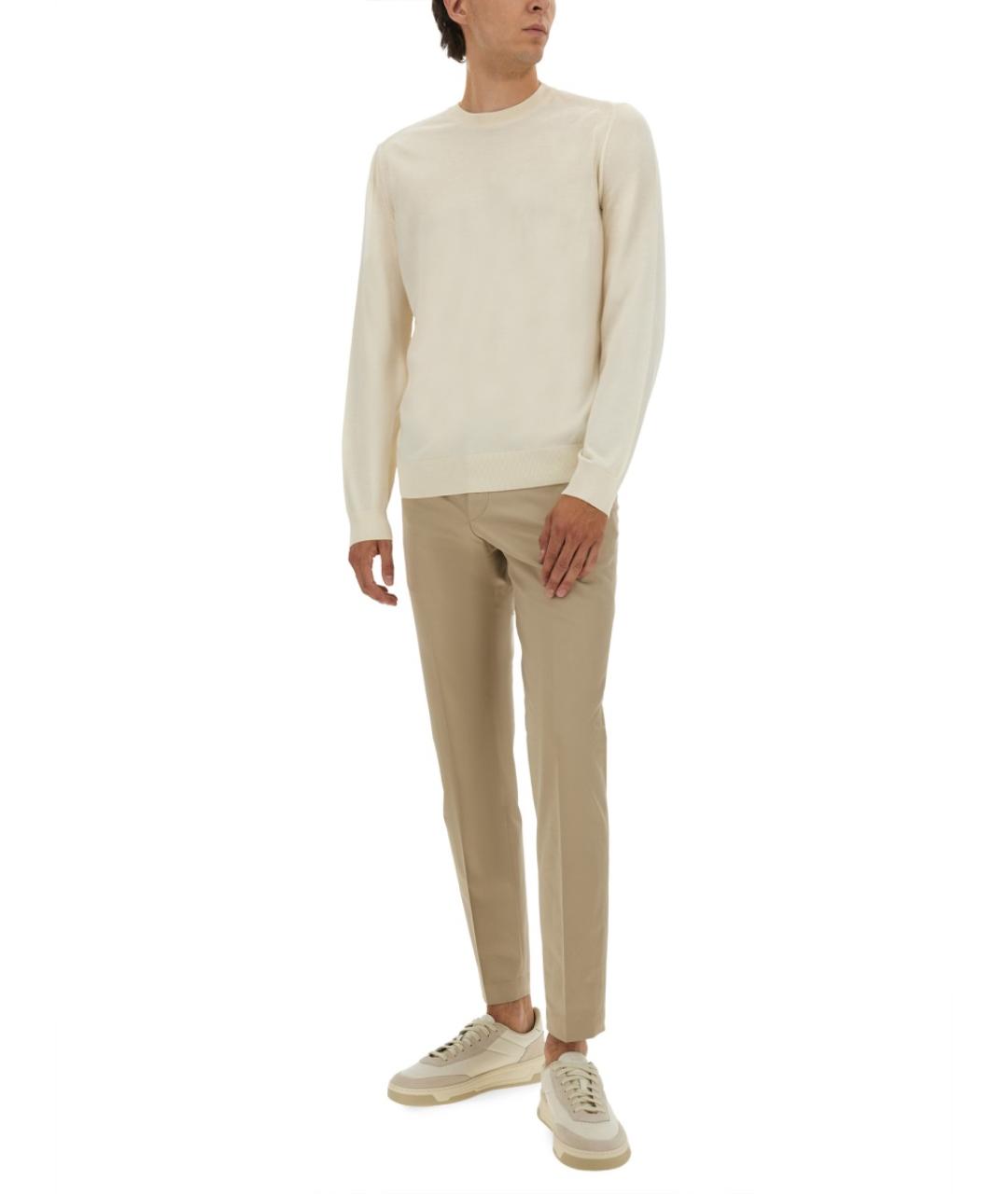 HUGO BOSS Белый шерстяной джемпер / свитер, фото 2