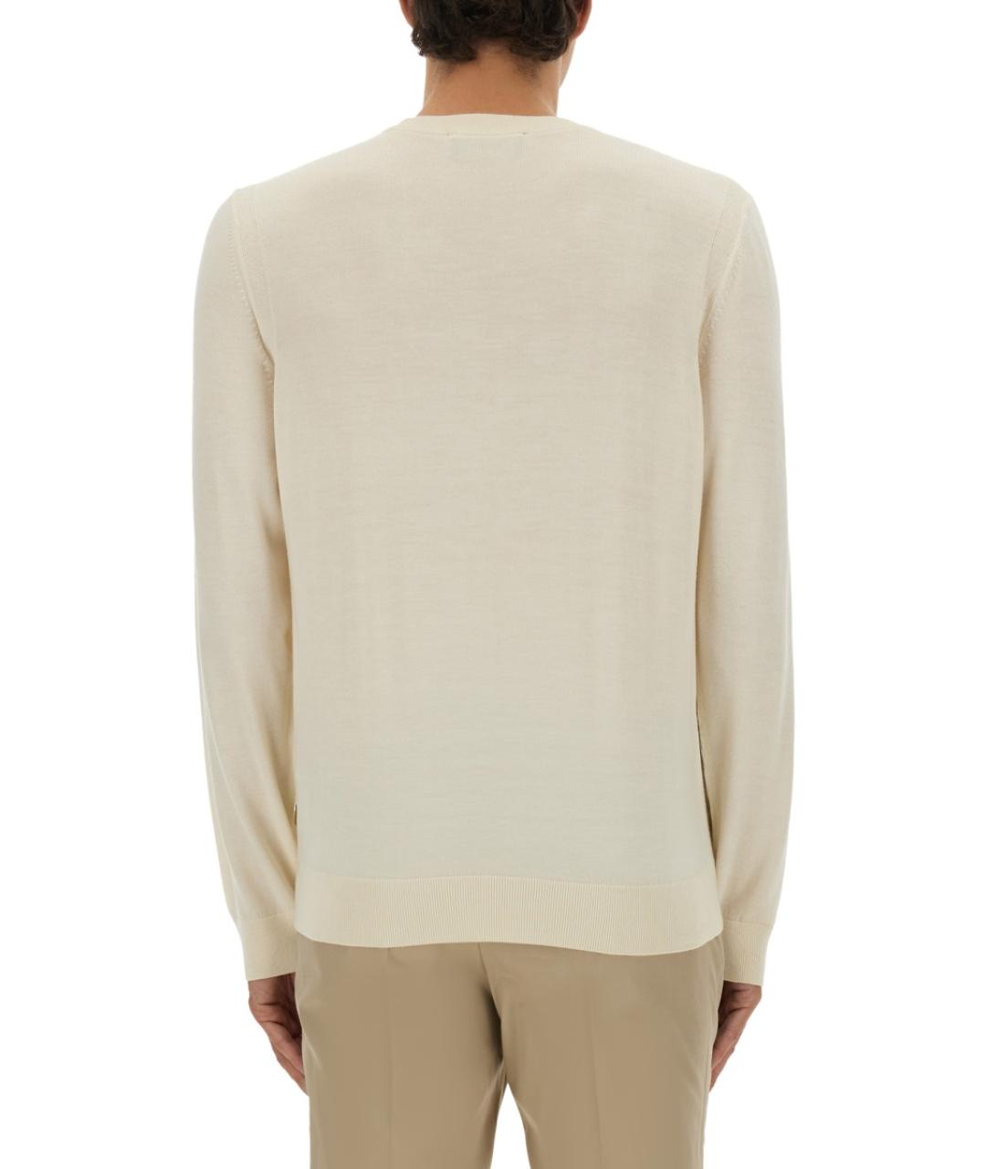 HUGO BOSS Белый шерстяной джемпер / свитер, фото 3