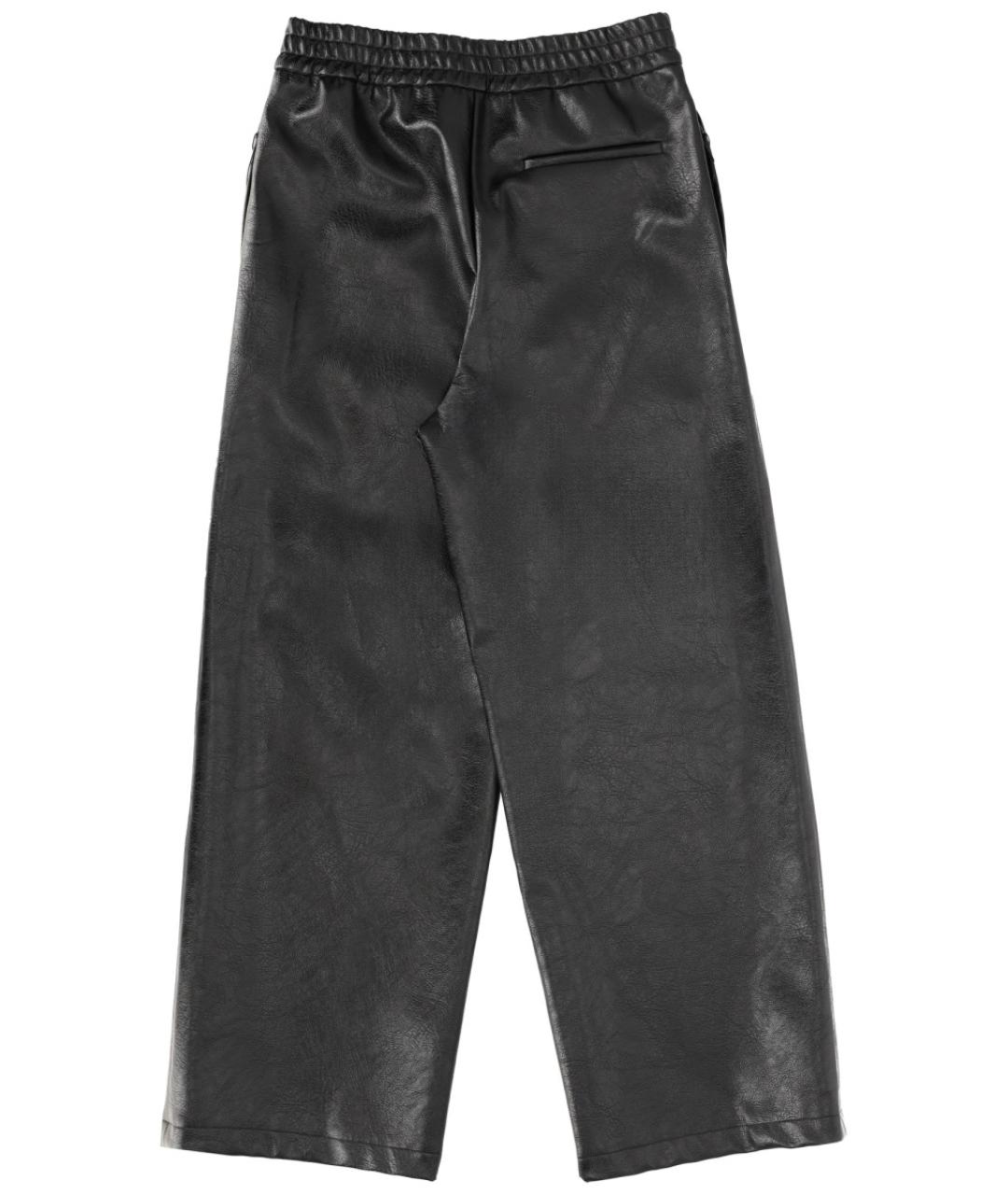 MSGM Черные вискозные прямые брюки, фото 2