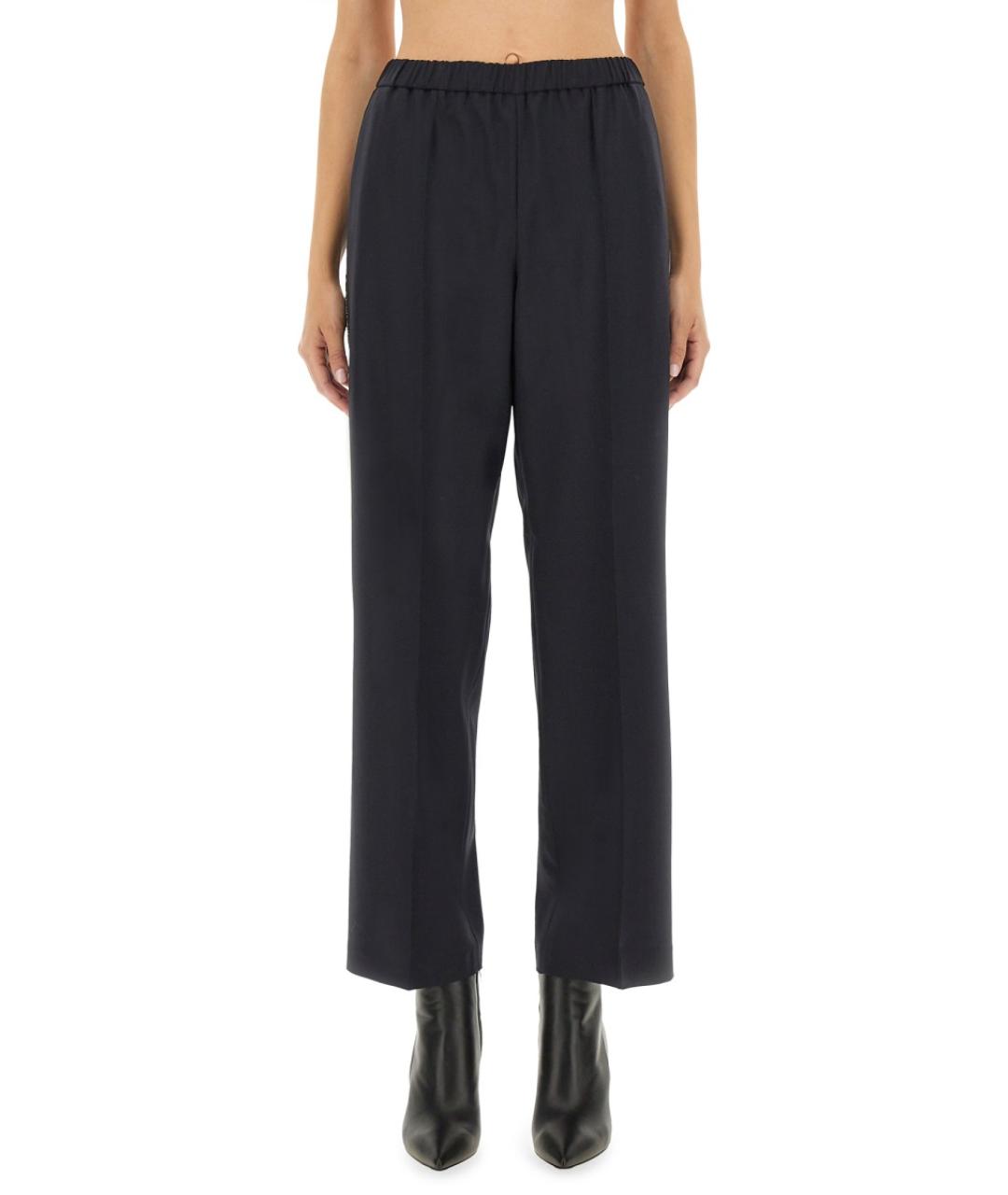 FABIANA FILIPPI Синие шерстяные прямые брюки, фото 5