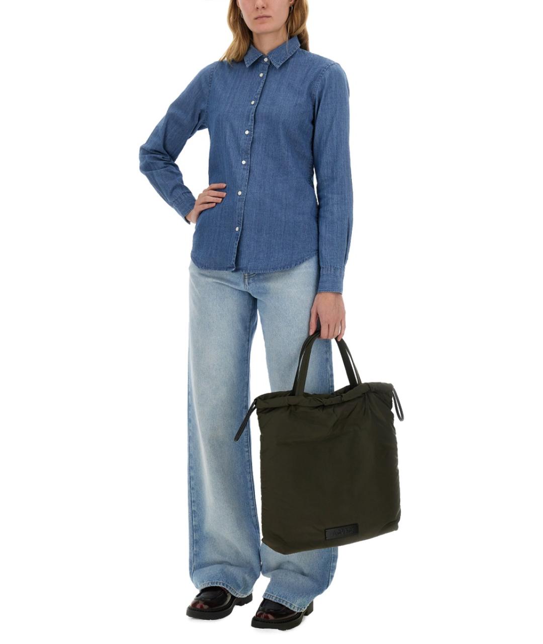 ASPESI Синяя хлопковая рубашка, фото 2