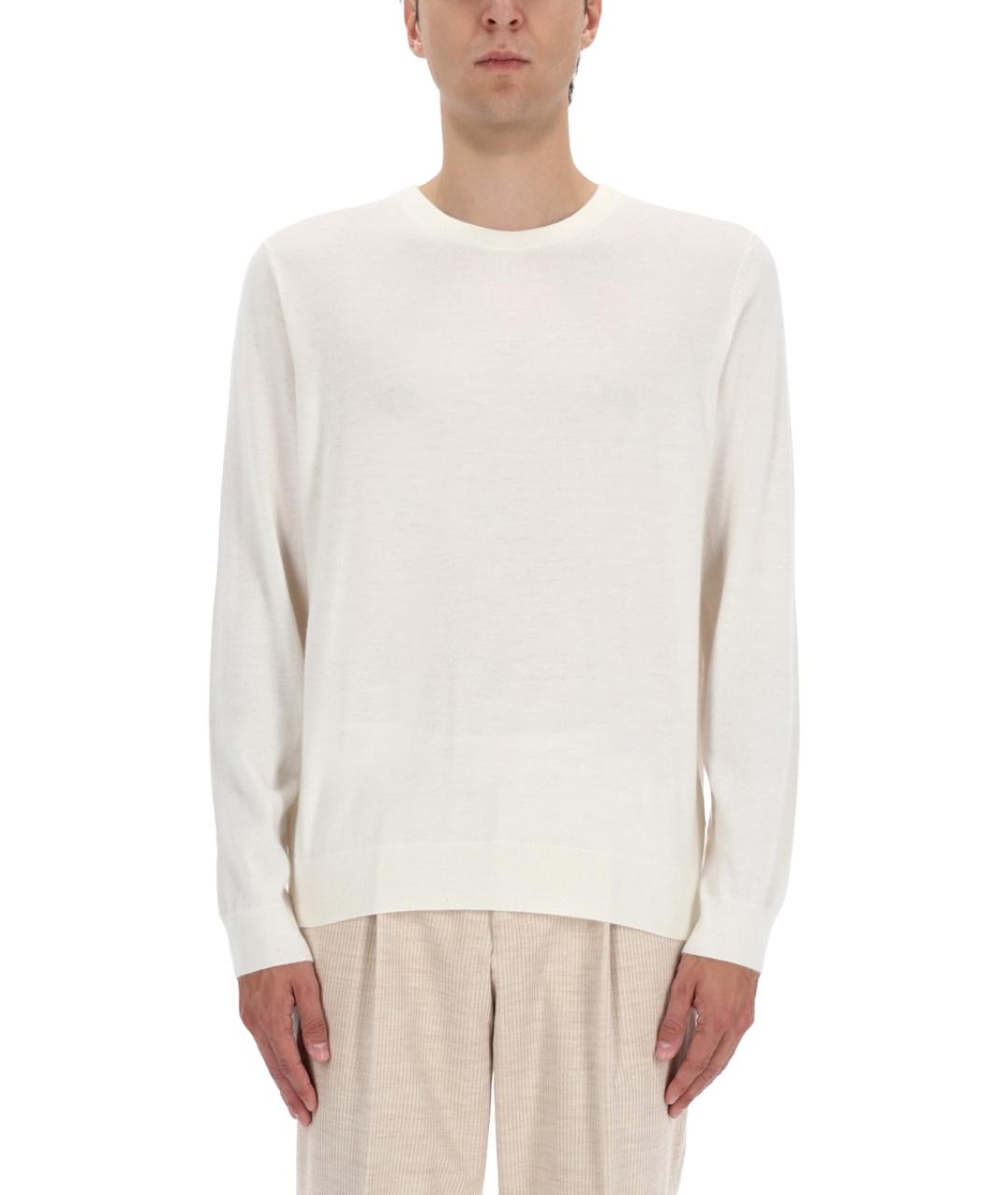 HUGO BOSS Белый кашемировый джемпер / свитер, фото 4