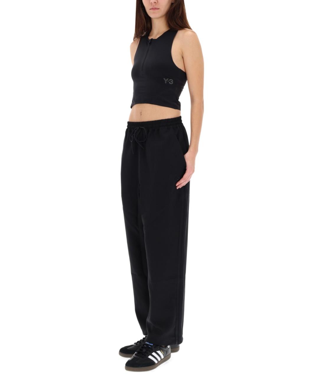 Y-3 Черная полиэстеровая майка, фото 4