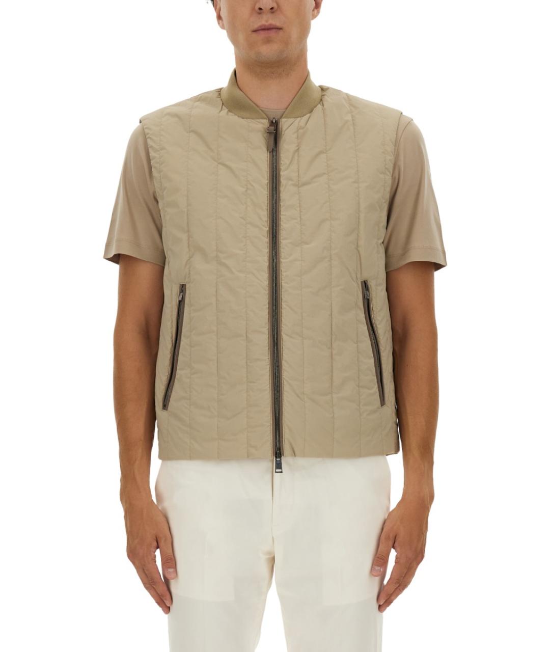 HUGO BOSS Бежевый полиамидовый жилет, фото 2