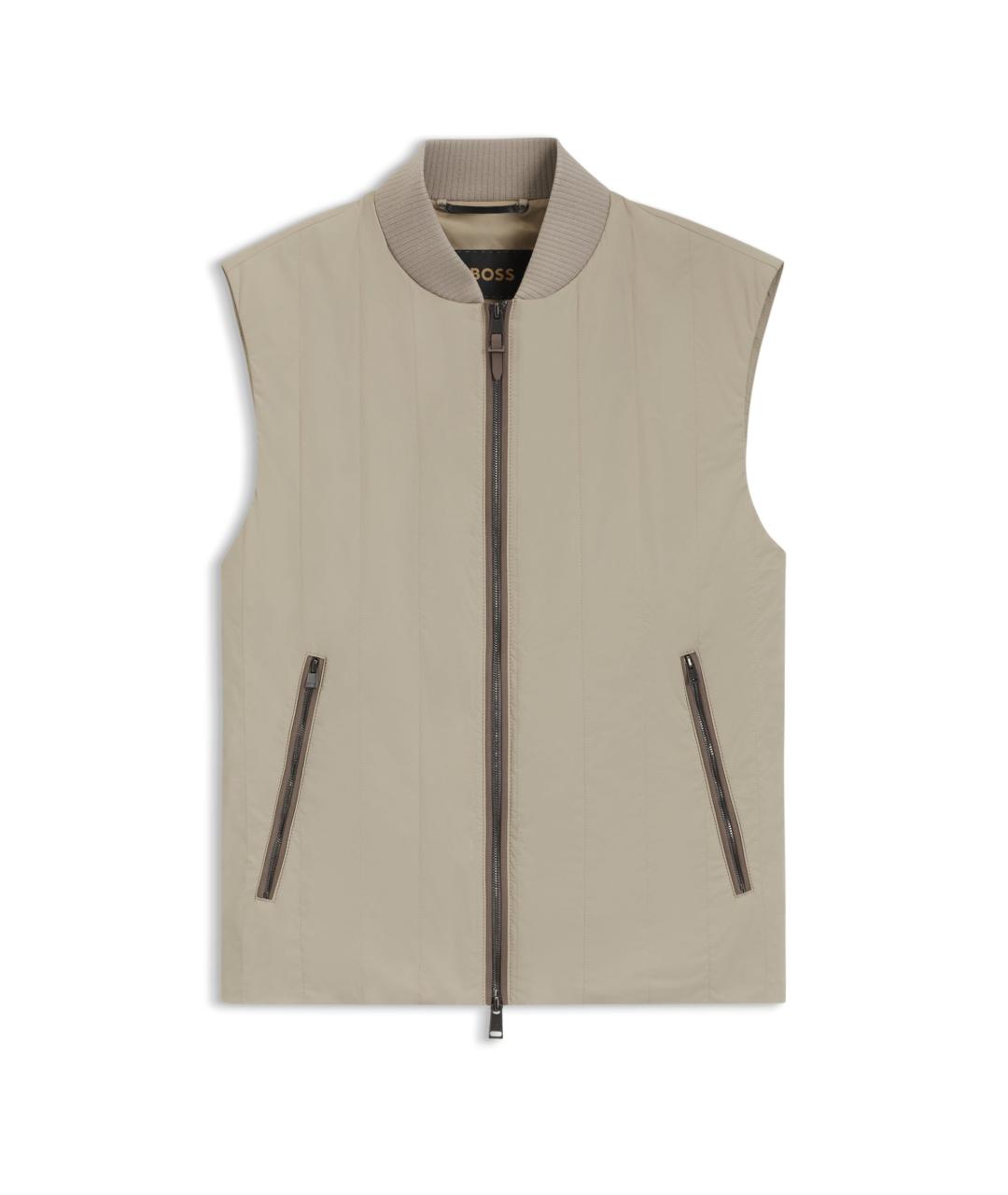 HUGO BOSS Бежевый полиамидовый жилет, фото 1